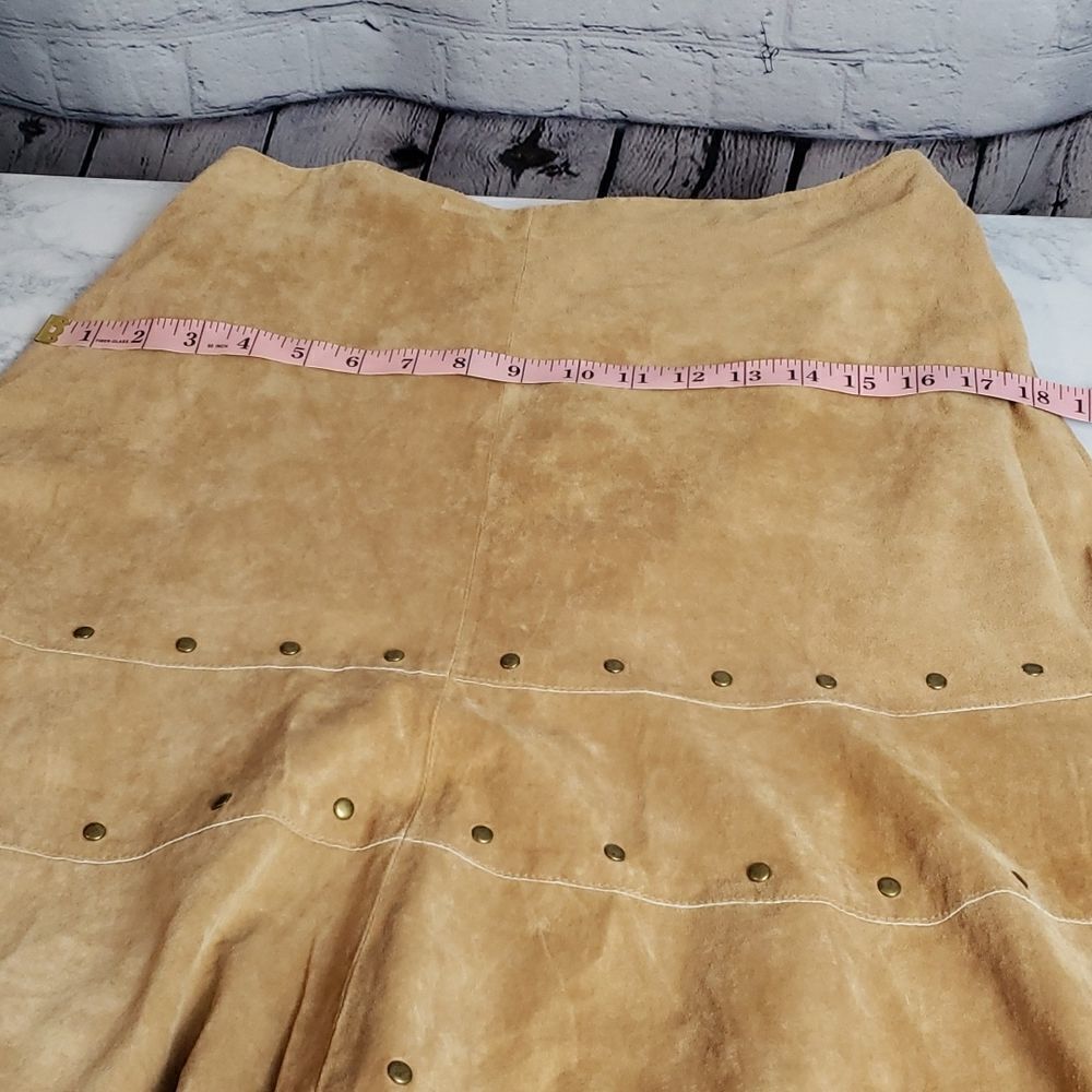 NWT Chico's Suede Beacon Tan Skirt - Picture 9 of 12